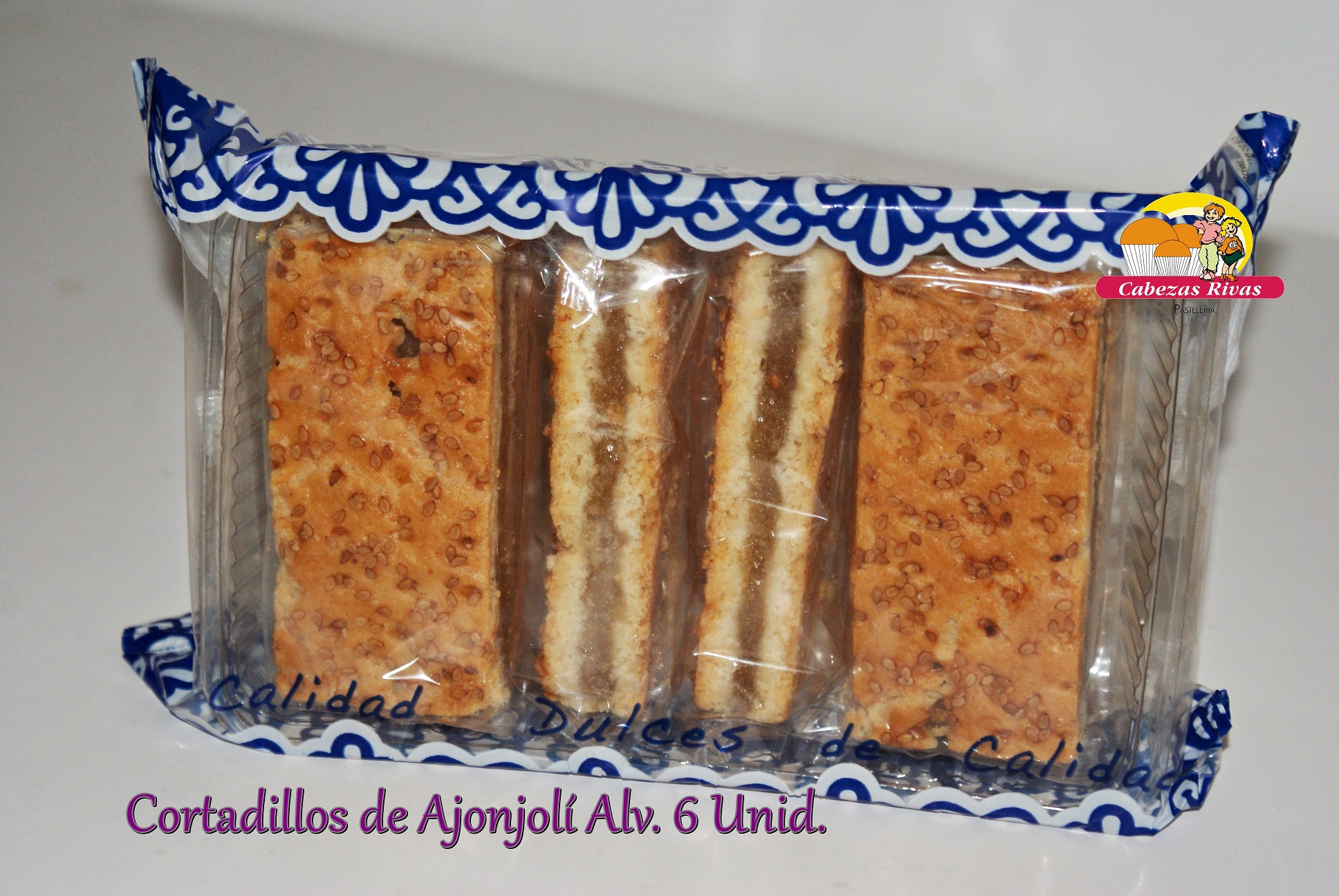 CORTADILLO AJONJOLI GDE.ENV.,ALVEOLO 6 U/(450G)C/8