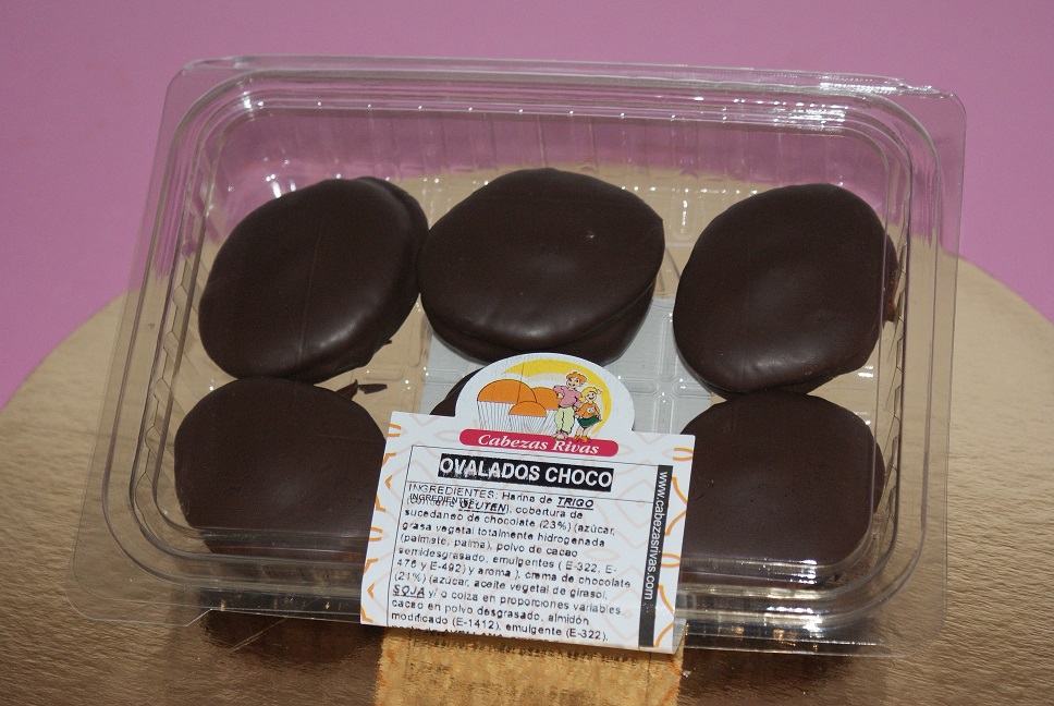 OVALADO CHOCO.,BLISTER PLANO 6U/(225G),C/.16 BLIST