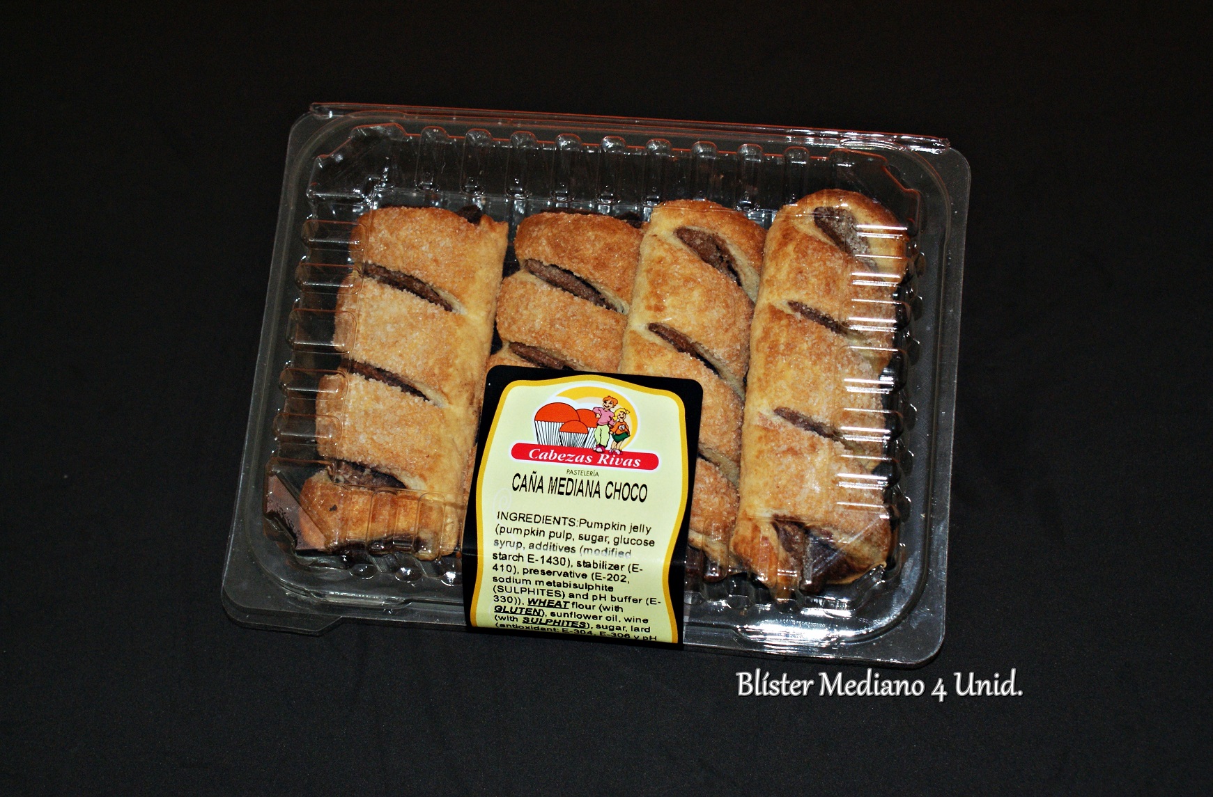 CAÑA CHOCO.MEDIANA S/E,BLISTER MED.4 UNID.,C/.12