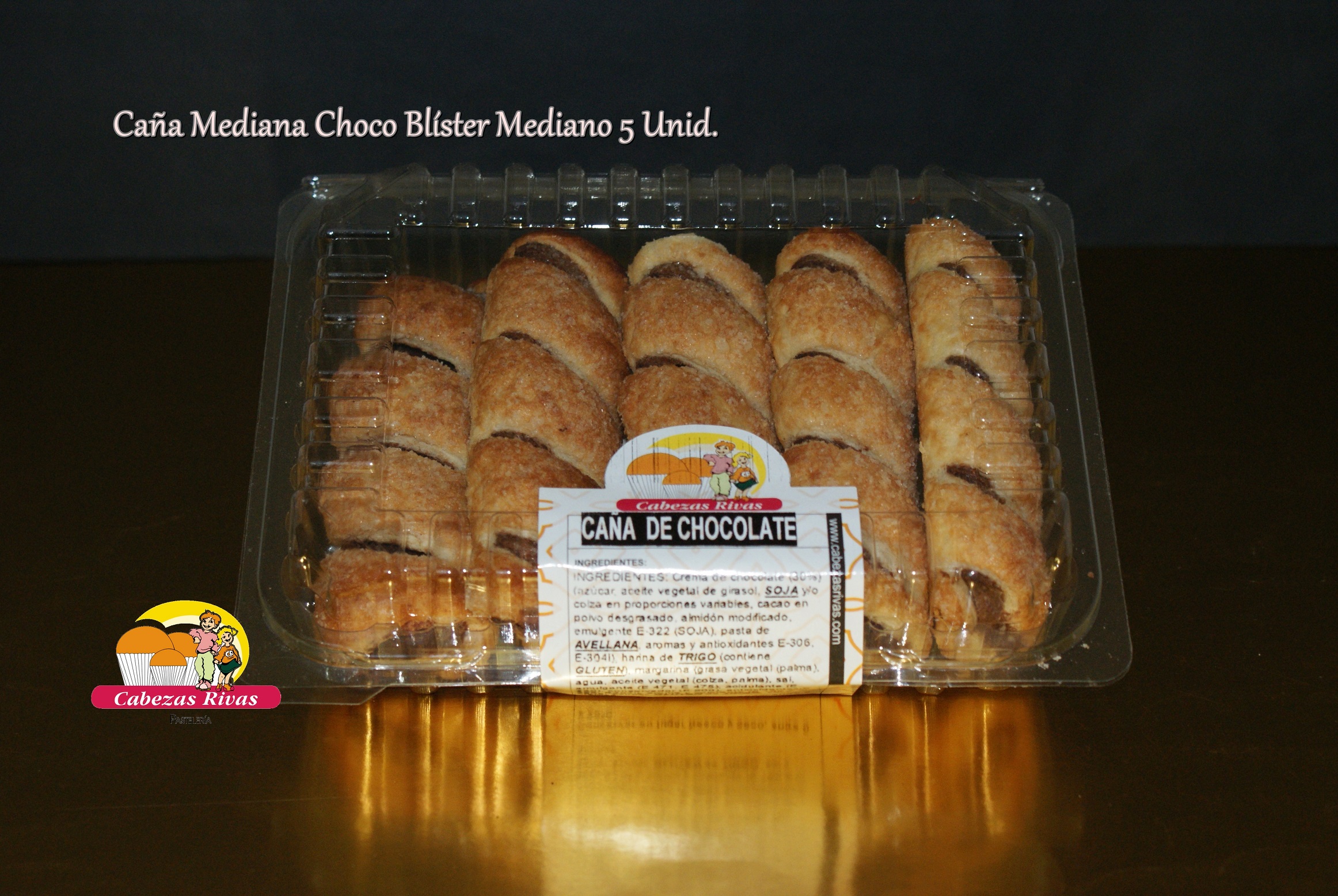 CAÑA CHOCO.MEDIANA S/E,BLISTER MED.5U/.(240G)C/.12